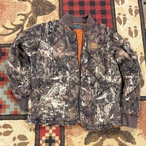 Mens Black Antler reversible camo zip up jacket